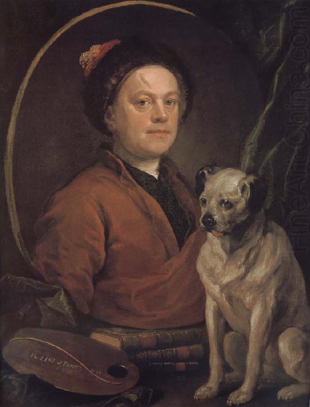 William Hogarth The artist and his dog china oil painting image